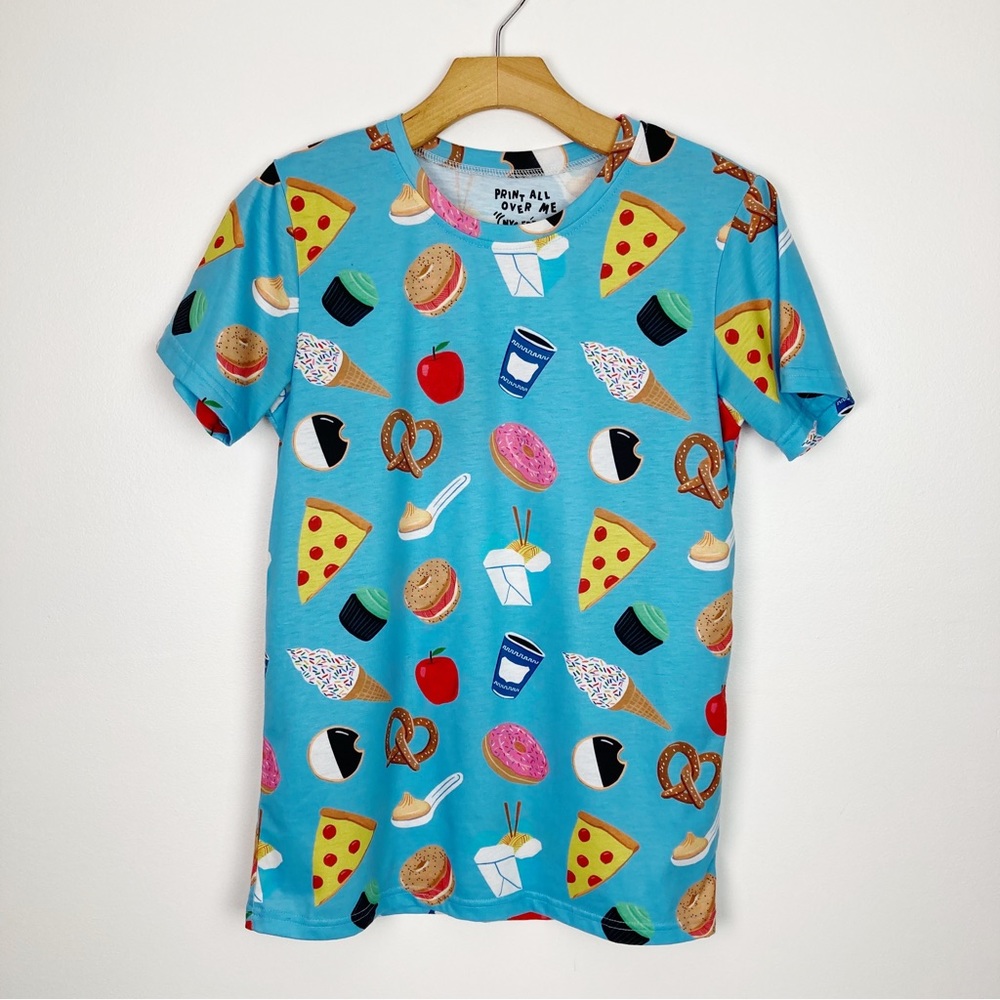 PAOM Print All Over Me NYC Edition Food Theme T-shirt Unisex XS - Picture 3 of 12